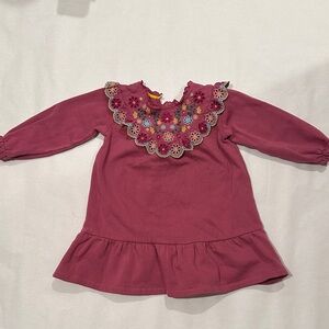 Mini Boden Pink Dress with Floral Details